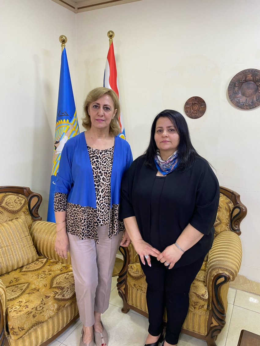 مسؤولة فرع اربيل تستقبل الناشطة المدنية هيلين ديكريز